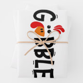 Gobble Funny Erntedank Türkei Fest Geschenkpapier Set (Beispiel)