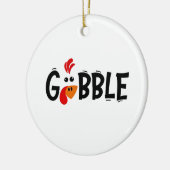 Gobble Funny Erntedank Türkei Fest Keramik Ornament (Links)