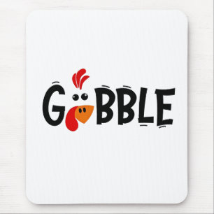 Gobble Funny Erntedank Türkei Fest Mousepad