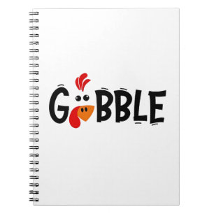 Gobble Funny Erntedank Türkei Fest Notizblock