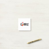 Gobble Funny Erntedank Türkei Fest Post-it Klebezettel (Auf Schreibtisch)