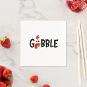 Gobble Funny Erntedank Türkei Fest Serviette (Beispiel)