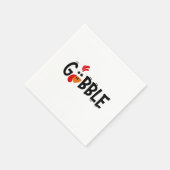 Gobble Funny Erntedank Türkei Fest Serviette (Ecke)
