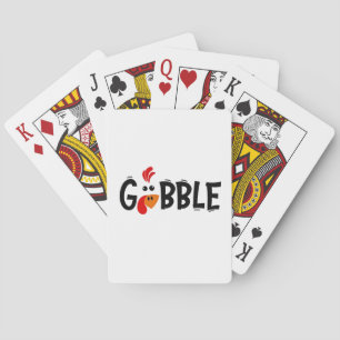 Gobble Funny Erntedank Türkei Fest Spielkarten