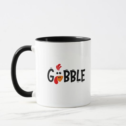 Gobble Funny Erntedank Türkei Fest Tasse (Links)