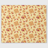 Gobble & gib Dank an die Türkei feierlich nahtlos Geschenkpapier (Flach)