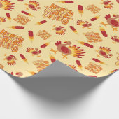 Gobble & gib Dank an die Türkei feierlich nahtlos Geschenkpapier (Ecke)