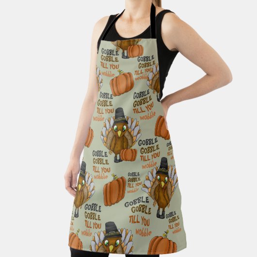 Gobble Gobble bis du benutzerdefinierten Erntedank Schürze (InSitu)