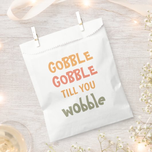 Gobble Gobble bis du träumst | ERNTEDANK Geschenktütchen (Ausgeschnitten)