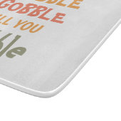 Gobble Gobble bis du träumst | ERNTEDANK Schneidebrett (Ecke)