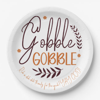 Gobble Gobble Custom Erntedank Paper Teller