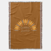 Gobble Gobble Erntedank Brown Decke (Vorderseite Vertikal)