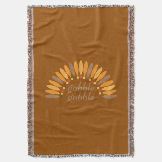Gobble Gobble Erntedank Brown Decke (Vorderseite Vertikal)