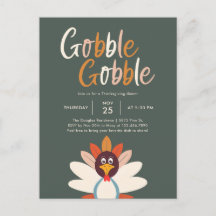 Gobble Gobble Erntedank Dinner Party Einladung