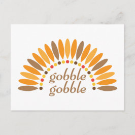 Gobble Gobble Erntedank Feiertagspostkarte