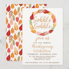 Gobble Gobble Erntedank Herbstthema Einladung