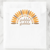 Gobble Gobble Erntedank Rechteckiger Aufkleber (Tasche)