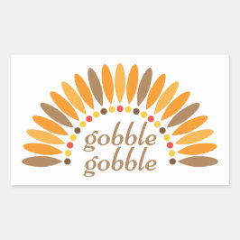Gobble Gobble Erntedank Rechteckiger Aufkleber