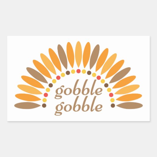 Gobble Gobble Erntedank Rechteckiger Aufkleber (Vorderseite)