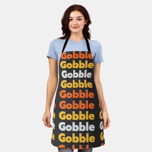 Gobble Gobble Erntedank Schürze (Getragen)
