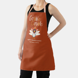 Gobble Gobble Erntedank Türkei Abendessen Schürze