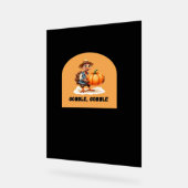 Gobble, Gobble Erntedank Türkei mit Pumpkin Cl Acrylschild (Winkel)