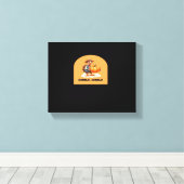 Gobble, Gobble Erntedank Türkei mit Pumpkin Cl Leinwanddruck (Insitu (Holzboden))