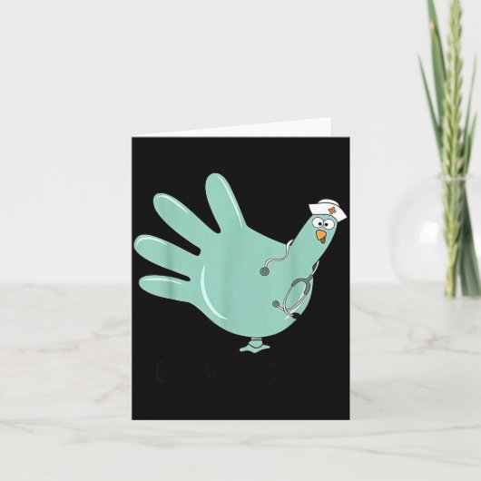 Gobble Gobble Funny Thanksgiving Nurse Humor Karte (Vorderseite)