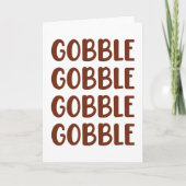 Gobble Gobble Funny Turkey Erntedank Geschenk Karte (Vorderseite)