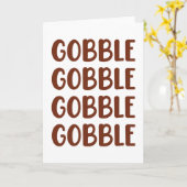 Gobble Gobble Funny Turkey Erntedank Geschenk Karte (Gelbe Blume)