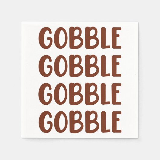 Gobble Gobble Funny Turkey Erntedank Geschenk Serviette (Vorderseite)