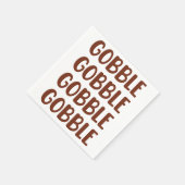 Gobble Gobble Funny Turkey Erntedank Geschenk Serviette (Ecke)