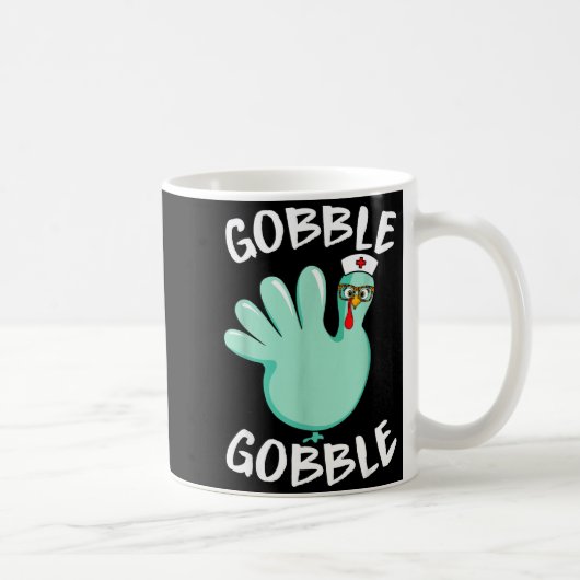Gobble Gobble Funny Turkey Glove Thanksgiving Nurs Kaffeetasse (Rechts)