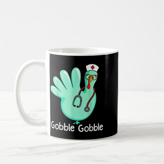 Gobble Gobble Funny Turkey Glove Thanksgiving Nurs Kaffeetasse (Links)