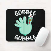 Gobble Gobble Funny Turkey Glove Thanksgiving Nurs Mousepad (Mit Mouse)