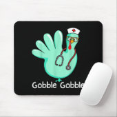 Gobble Gobble Funny Turkey Glove Thanksgiving Nurs Mousepad (Mit Mouse)