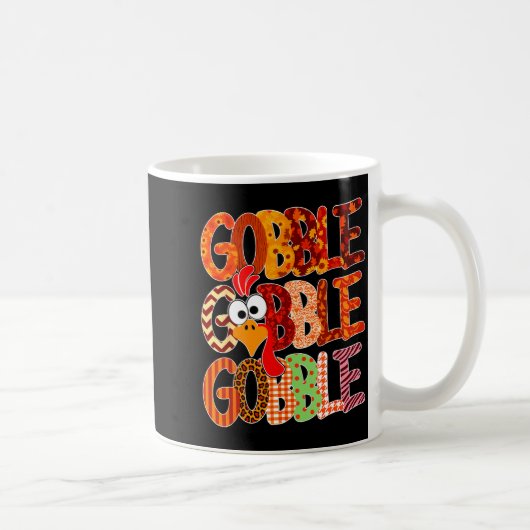 Gobble Gobble Funny Turkey Thanksgiving Women Girl Kaffeetasse (Rechts)