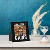 Gobble Gobble Gains - Funny Erntedank Gym Fotoplatte (InSitu)