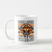 Gobble Gobble Gains - Funny Erntedank Gym Kaffeetasse (Links)