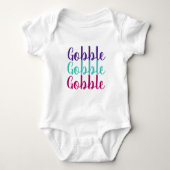 Gobble, Gobble, Gobble Baby Erntedank T - Shirt (Vorderseite)