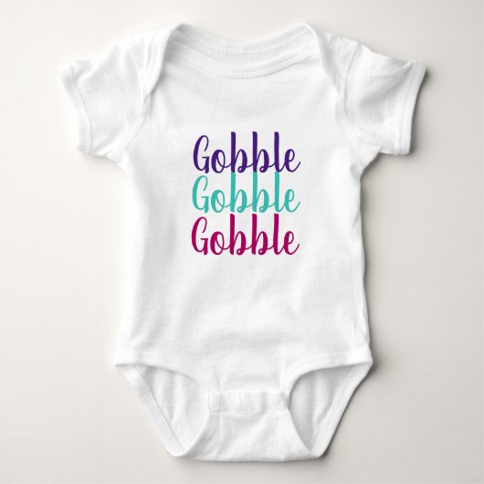 Gobble, Gobble, Gobble Baby Erntedank T - Shirt (Vorderseite)
