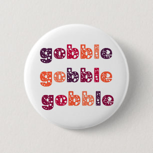 Gobble Gobble Gobble Erntedank Button