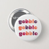Gobble Gobble Gobble Erntedank Button (Vorne & Hinten)