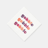 Gobble Gobble Gobble Erntedank Serviette (Ecke)