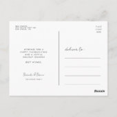 Gobble Gobble Gobble Moderner Erntedank Postkarte (Rückseite)