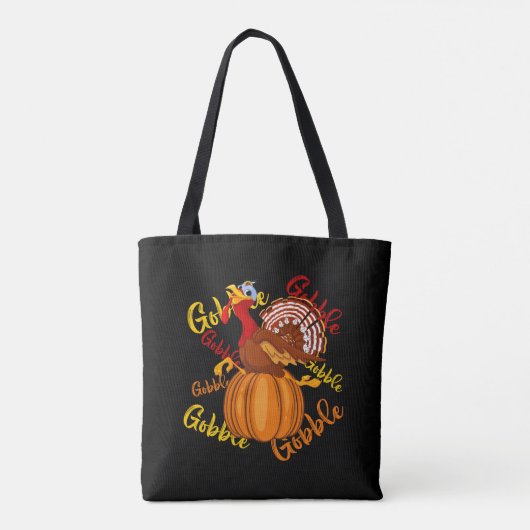 Gobble Gobble Gobble Pumpkin-16194 Tasche (Rückseite)