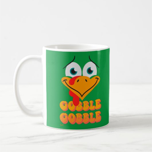 GOBBLE GOBBLE lustiger Erntedank Kaffeetasse (Links)