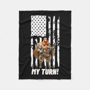 Gobble Gobble meine dutzende US-Flagge Fleecedecke