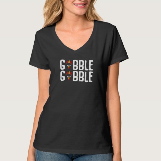 Gobble Gobble Til You Wobble Erntedank 2022 T-Shirt (Vorderseite)