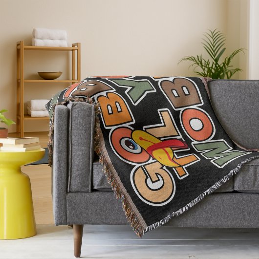 Gobble Gobble Till You Wobble Funny Thanksgiving Decke